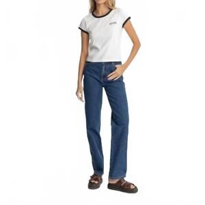 NEW RHYTHM. dakota straight leg jean in dark wash